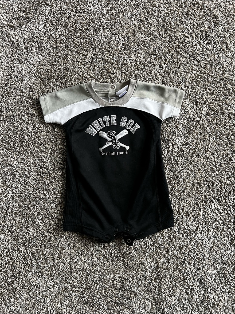 Chicago White Sox Baby One-Piece Romper in Black and Gray
